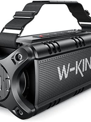 W-KING Bluetooth Speaker, 50W Powerful Bluetooth Speaker Loud IPX6 Waterproof, Large Outdoor Portable Speaker Wireless for Deep Bass/Bluetooth 5.0/Power Bank/40H Playtime/TF-Card/AUX/NFC/EQ