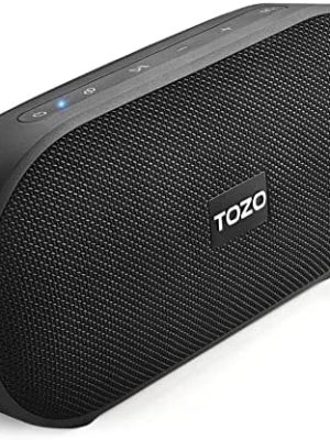 TOZO PA1 Bluetooth Speakers with 20W Stereo Sound, IPX7 Waterproof Portable Wireless Speakers with EQ Mode APP Control Connection Two Speakers Simultaneously for Home, Outdoor Travel, Black